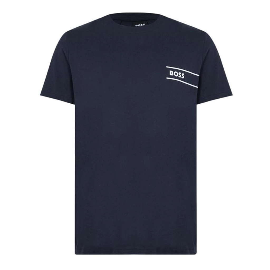 Boss Bodywear Logo Crew Neck T Shirt - Blue